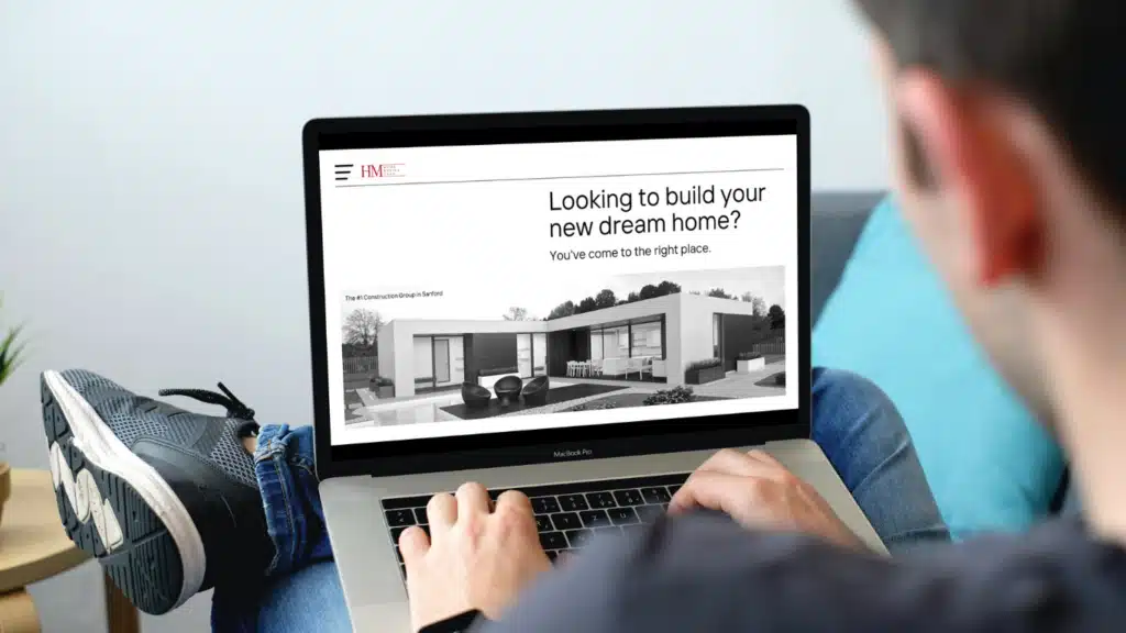 construction content marketing website design