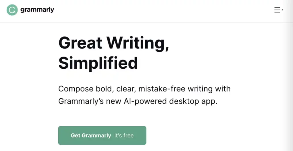 grammarly writing tool