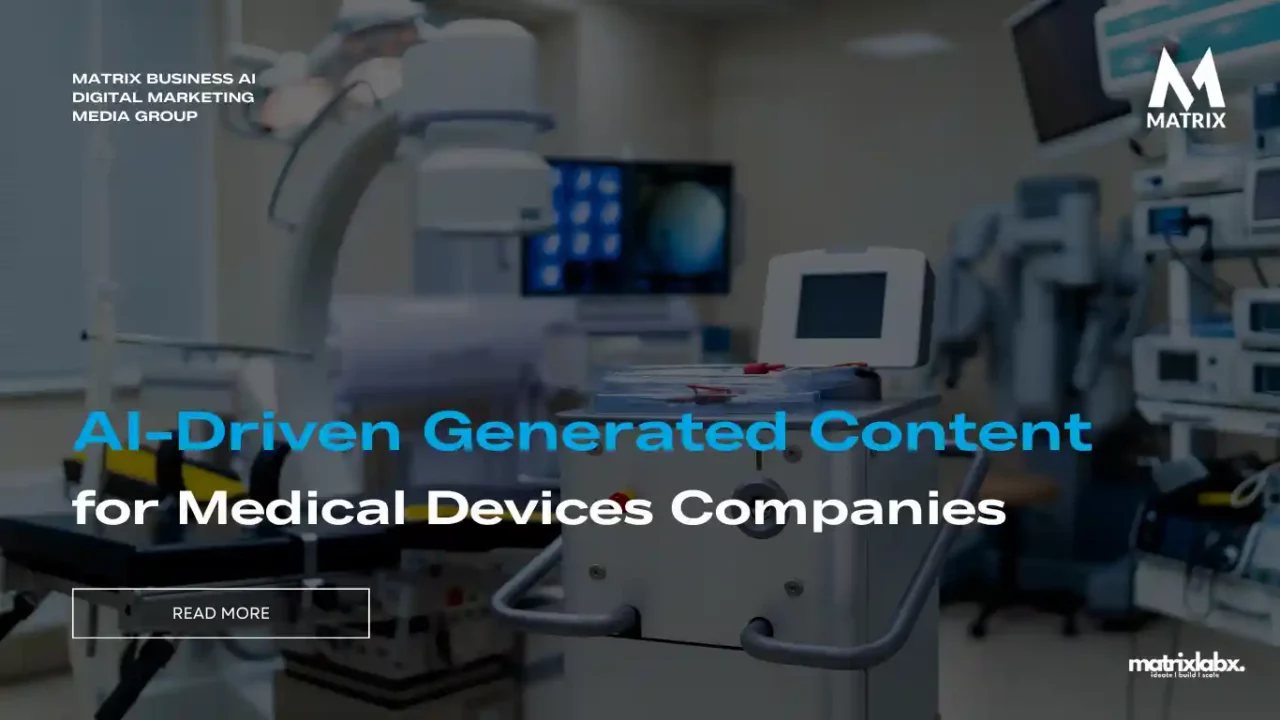 ai driven content generation medical devices companies