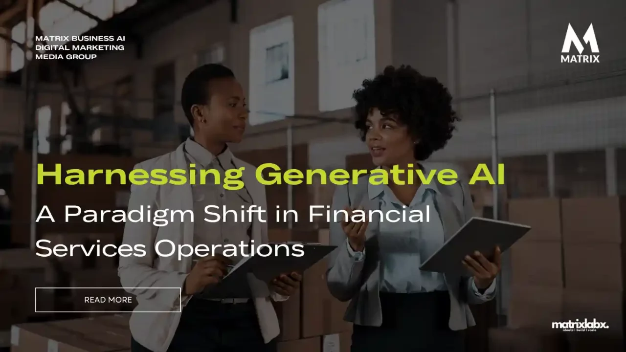 generative ai financial services operations