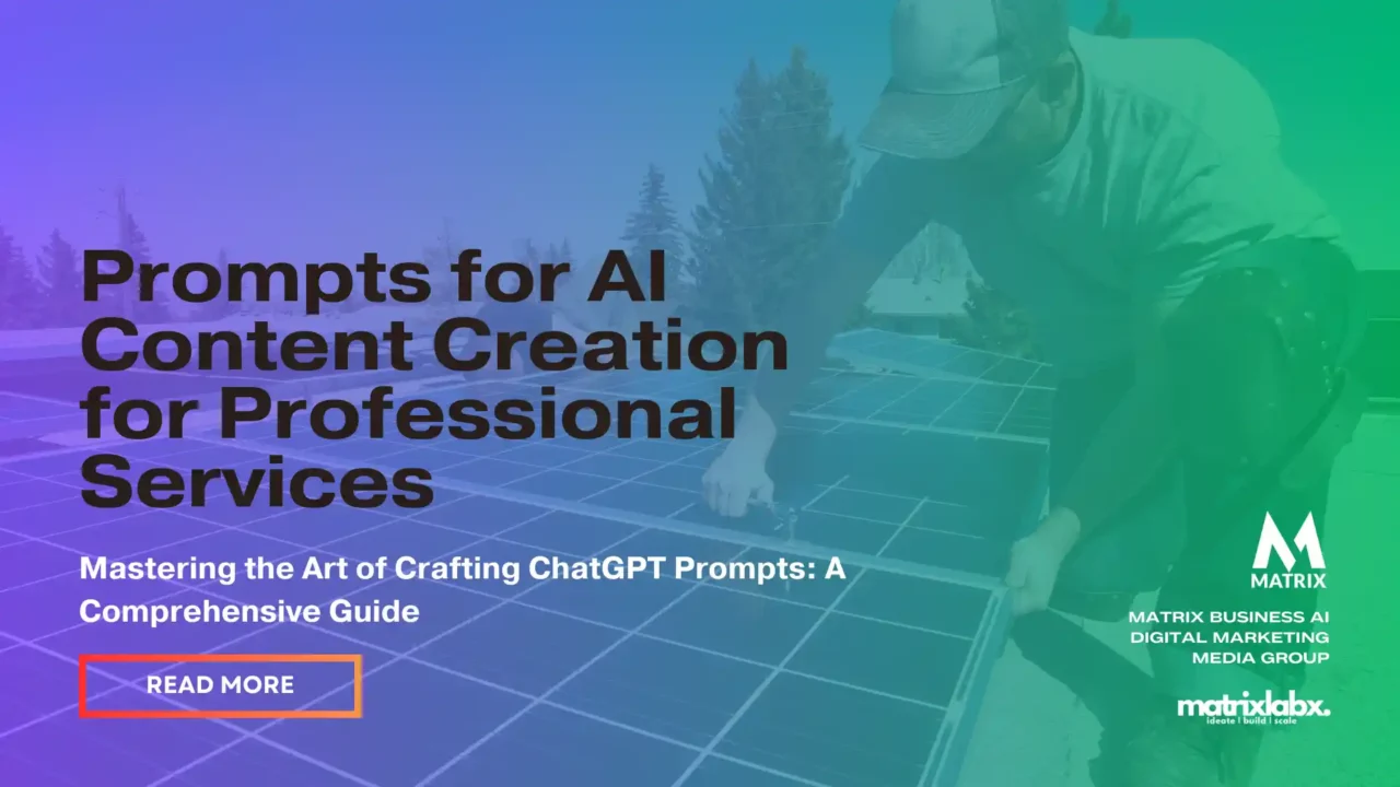 Prompts AI Content Creation Professional Services